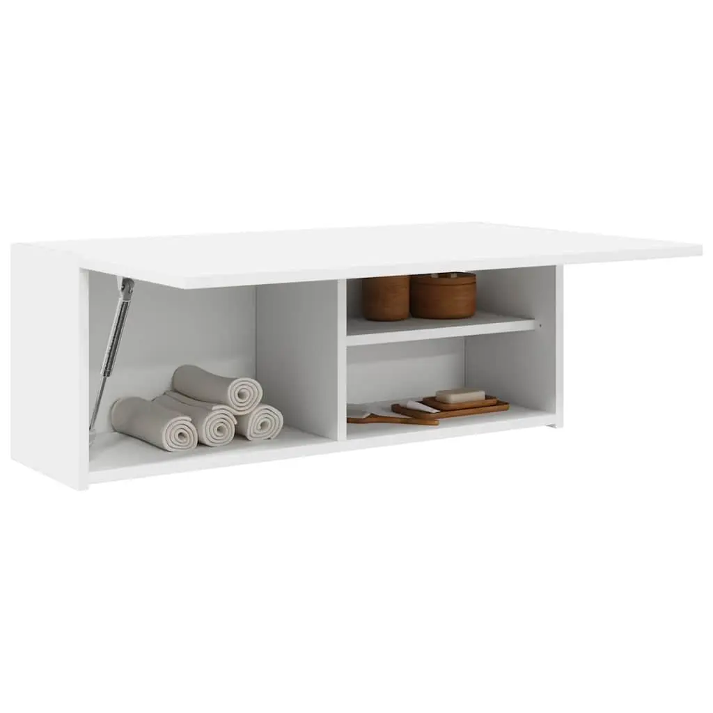 Bathroom Wall Cabinet Engineered Wood 80x25x30cm White