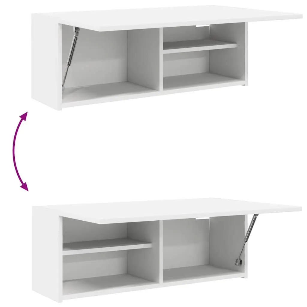 Bathroom Wall Cabinet Engineered Wood 80x25x30cm White