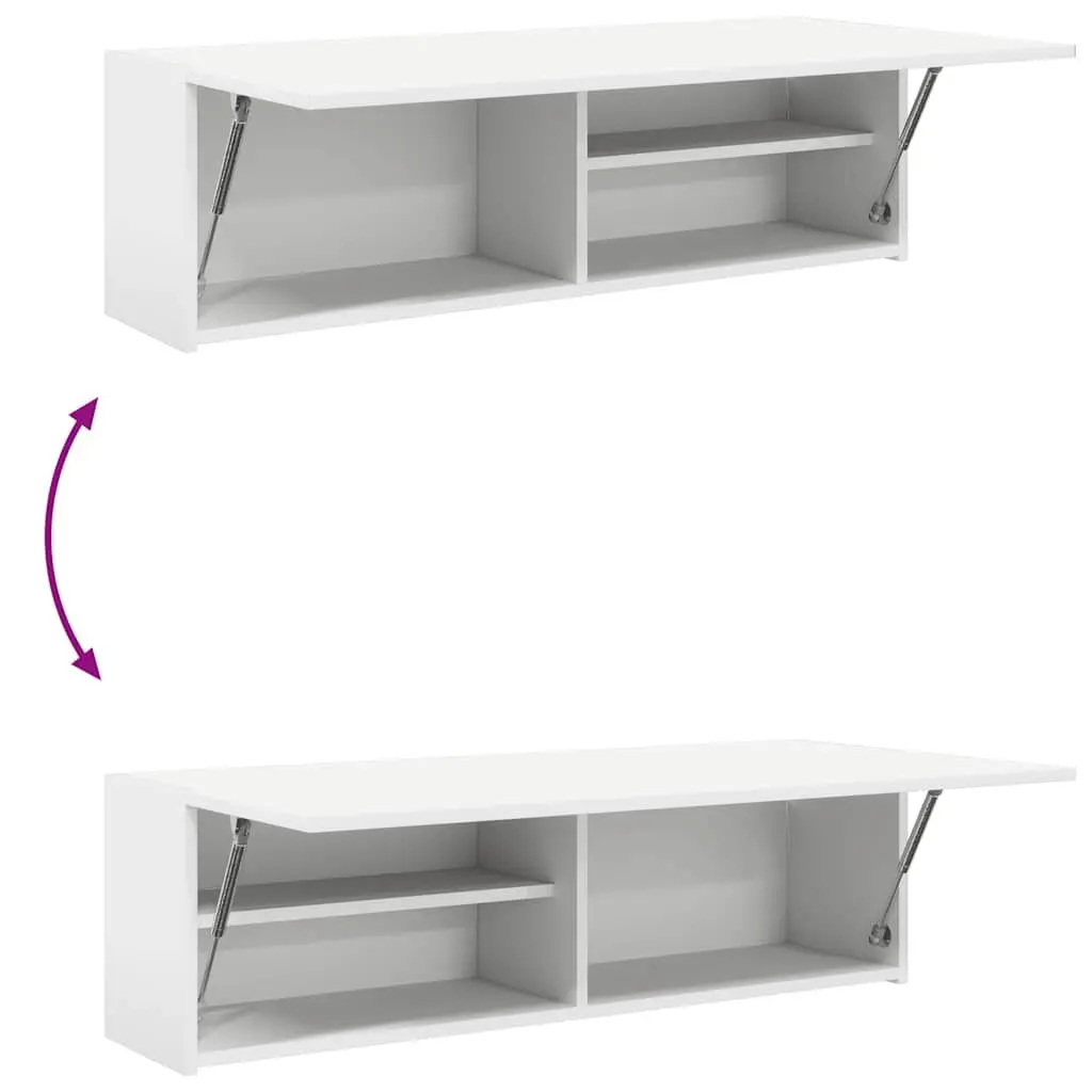 Bathroom Cabinet Engineered Wood 100x25x30 cm White Storage Unit