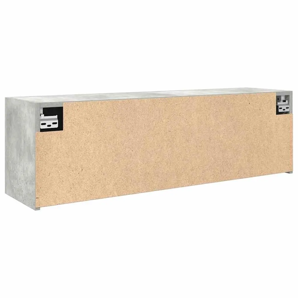 Bathroom Cabinet Engineered Wood Grey 100x25x30 cm Wall-mounted Storage Unit