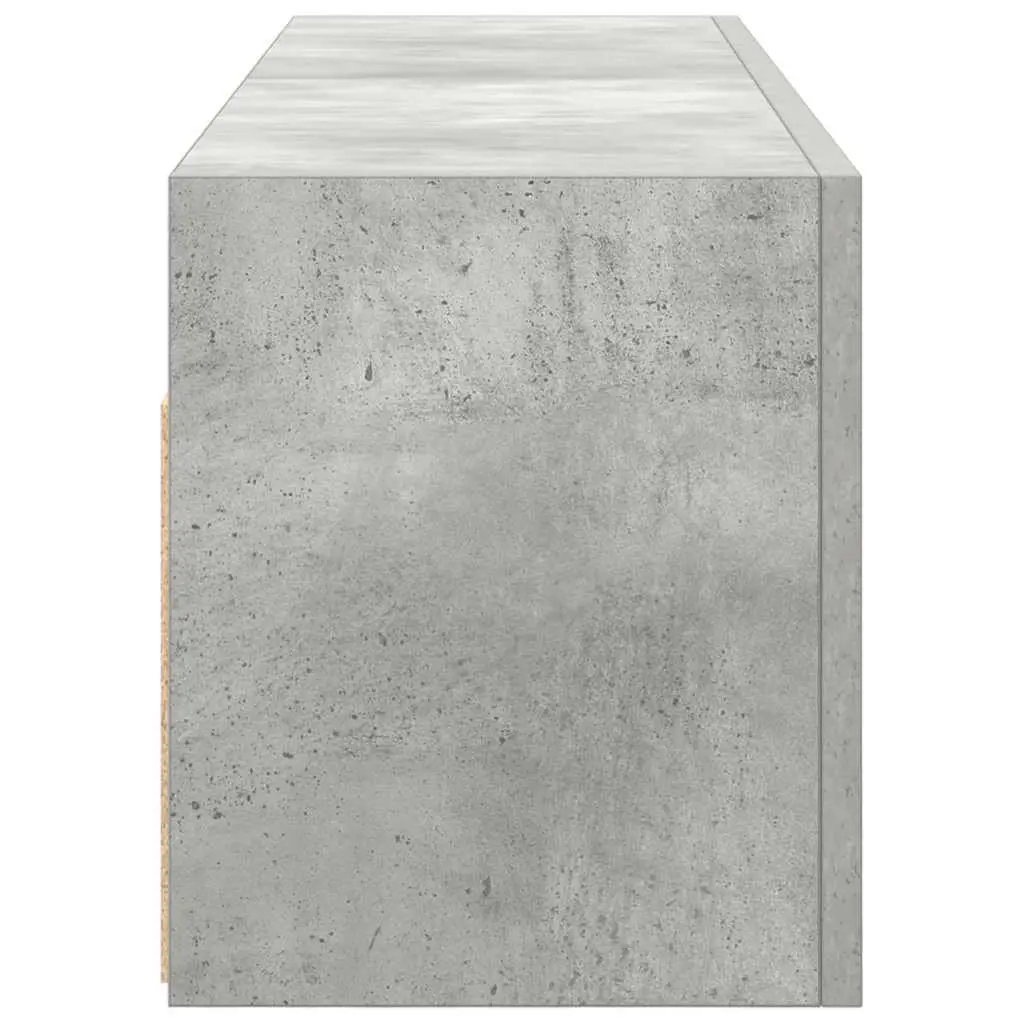 Bathroom Cabinet Engineered Wood Grey 100x25x30 cm Wall-mounted Storage Unit