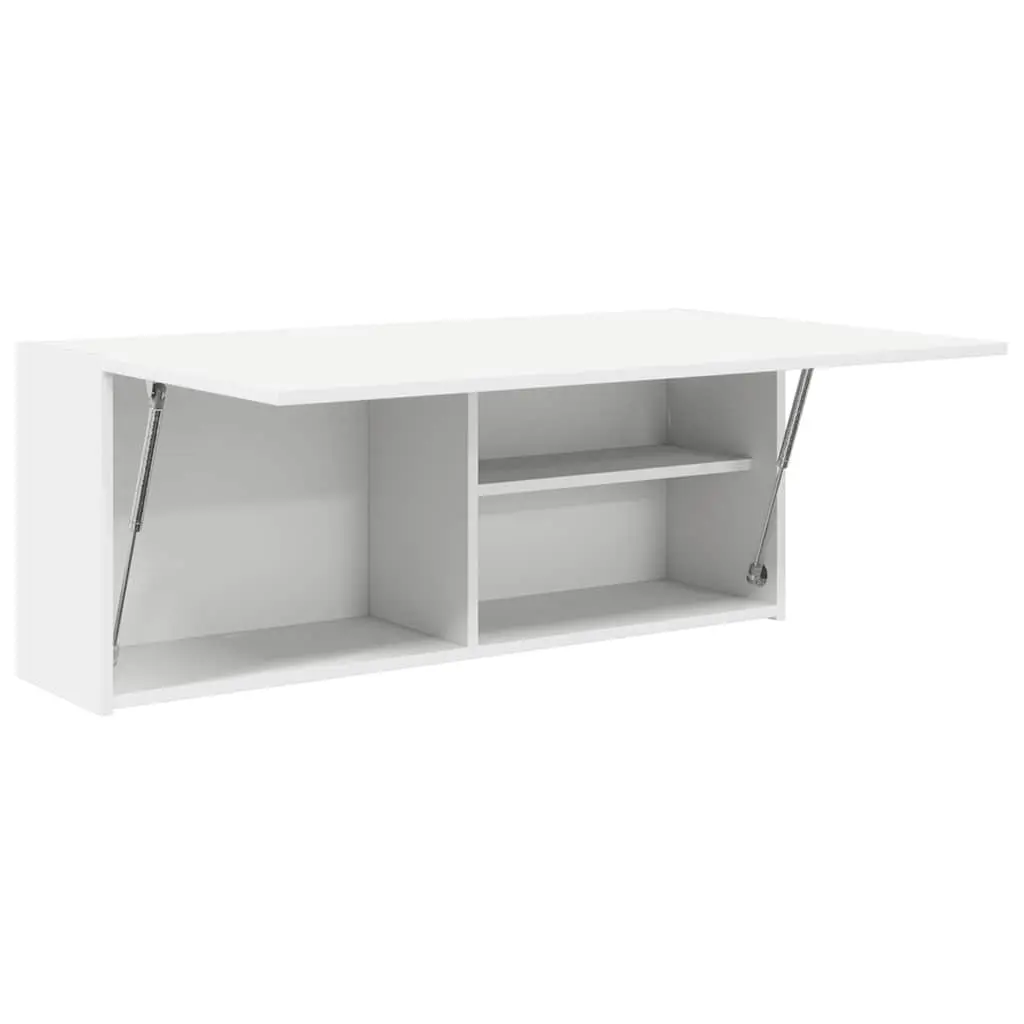 Bathroom Wall Cabinet White Engineered Wood Storage Vanity Unit 100x25x40cm