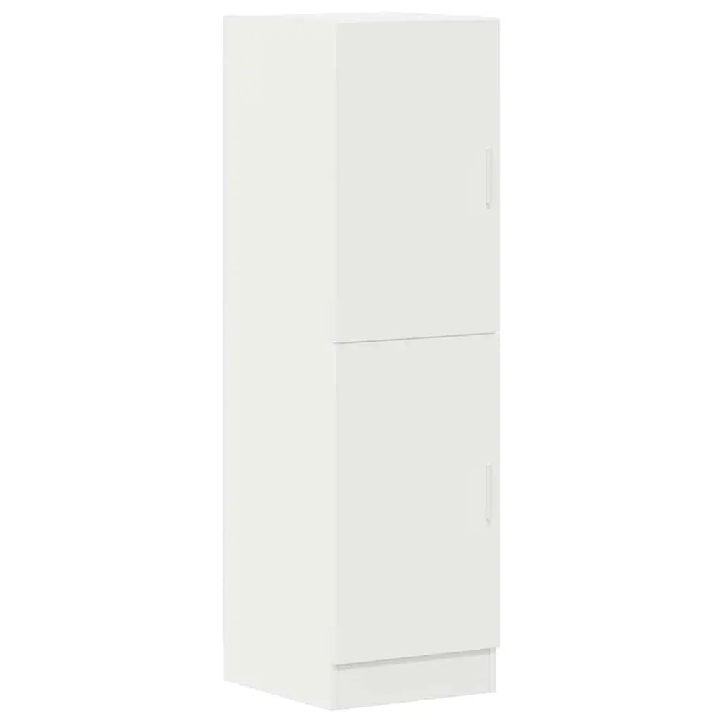 Kitchen Cabinet White Engineered Wood Storage Unit with Doors and Shelves