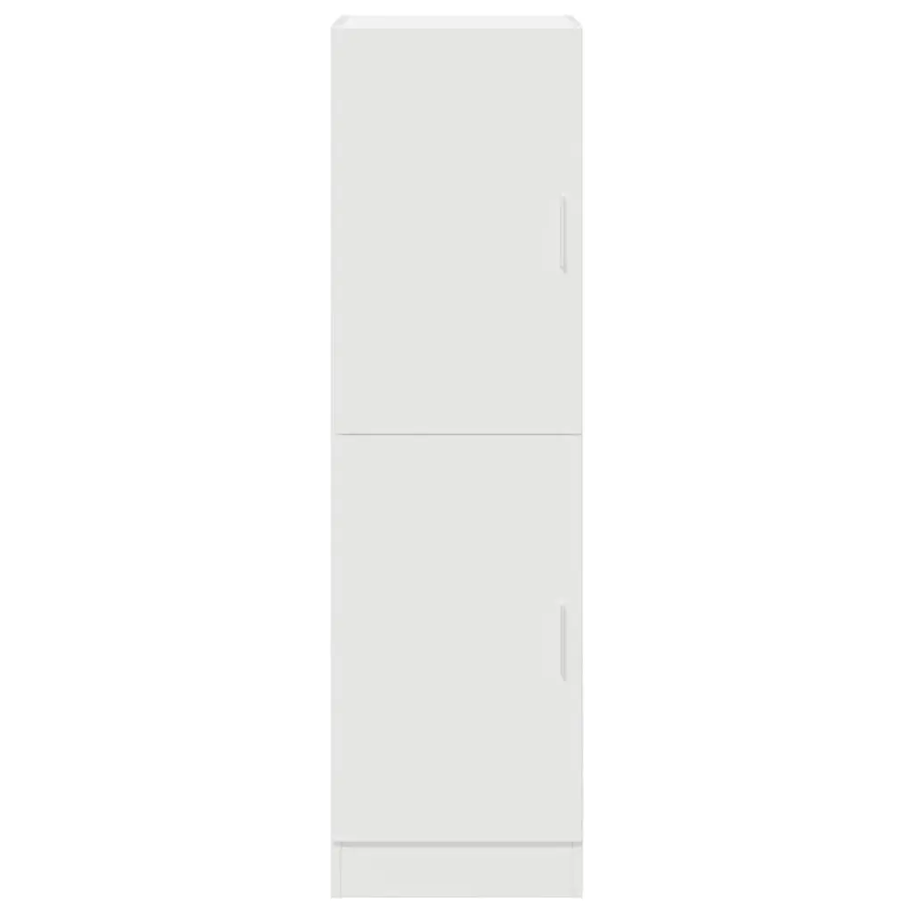 Kitchen Cabinet White Engineered Wood Storage Unit with Doors and Shelves