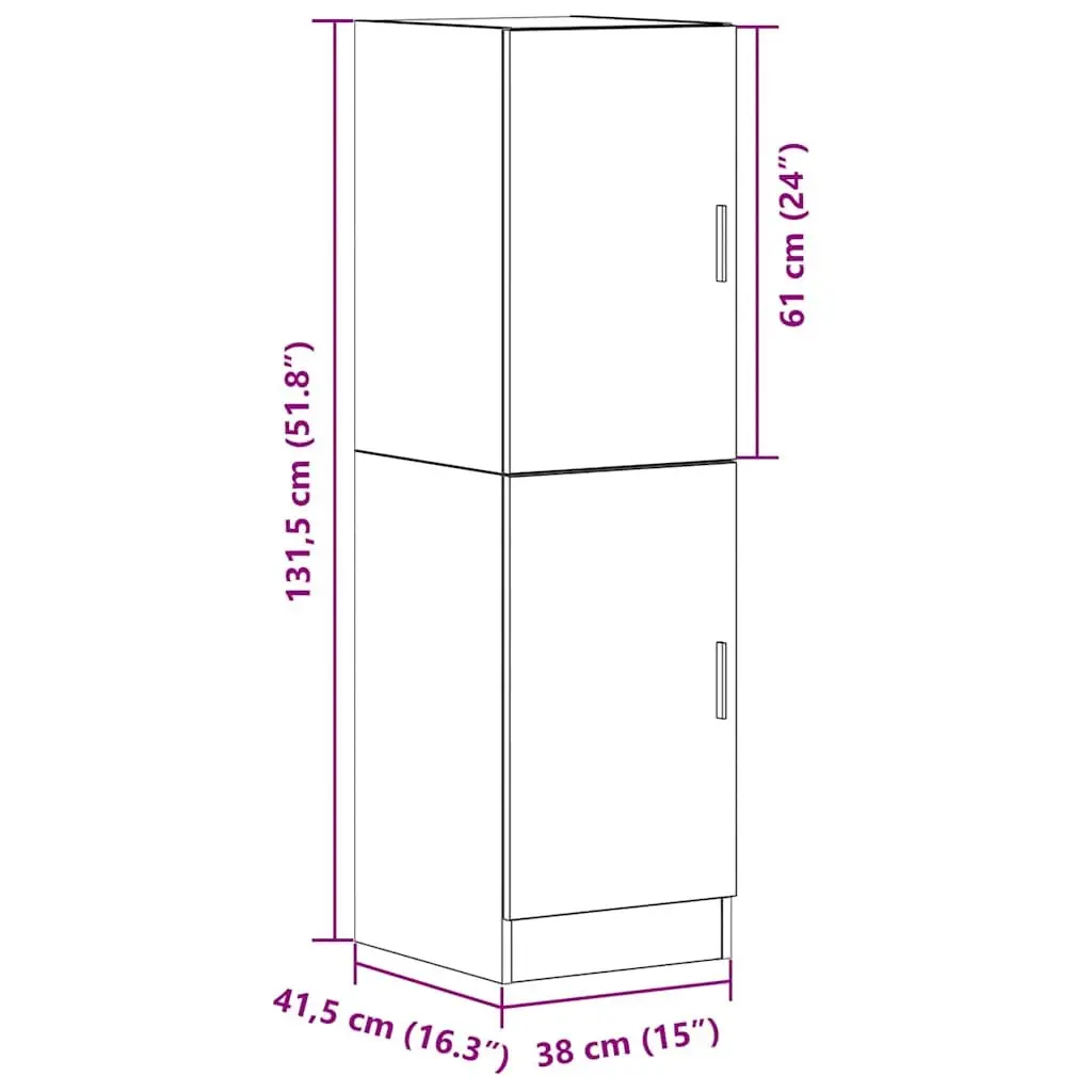 Kitchen Cabinet Black Storage Unit with Doors Shelves Engineered Wood
