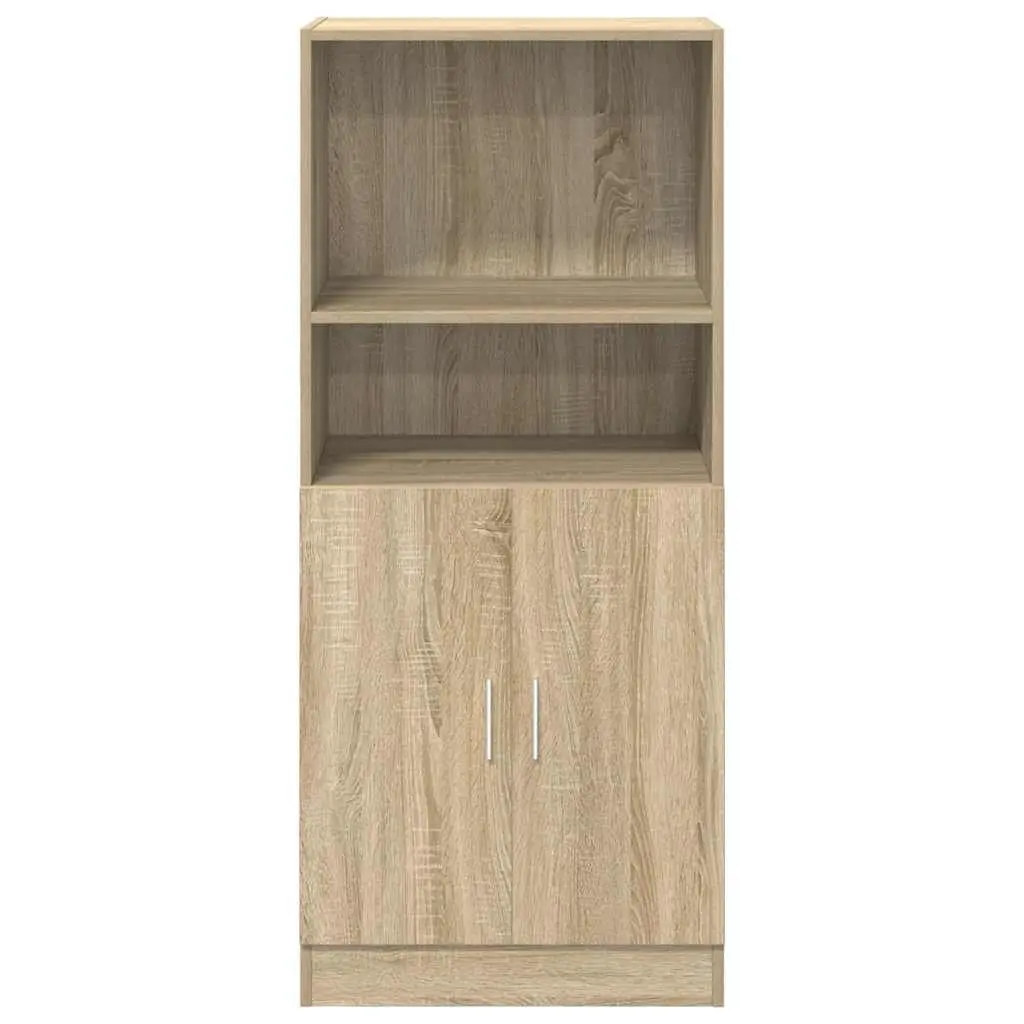 Kitchen Storage Cabinet Engineered Wood Brown 57x41.5x131.5cm With Shelves And Bottom Cupboard