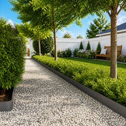 Practical Black Steel Lawn Edging for Gardens and Pathways