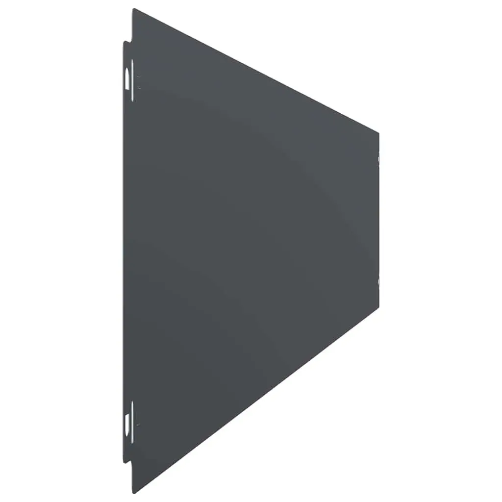 Garden Edging Flexible Anthracite Steel 10 Pieces 20x103cm for Landscaping and Lawn Boundaries