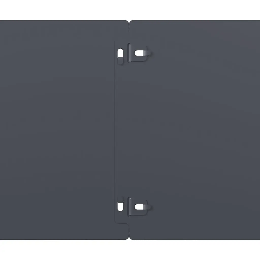 Garden Edging Flexible Anthracite Steel 10 Pieces 20x103cm for Landscaping and Lawn Boundaries