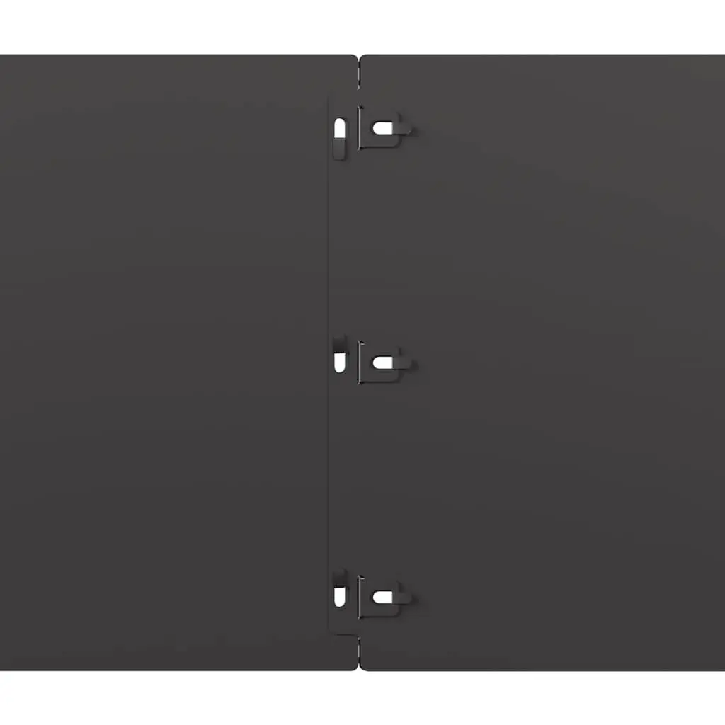 Lawn Edging Flexible Black Cold-Rolled Steel 25x103cm Garden Border 20 Pieces
