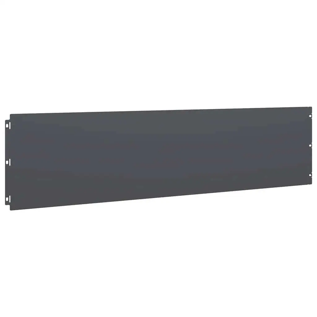 Lawn Edging 20 Pieces Garden Border Anthracite Cold-Rolled Steel Landscape Yard