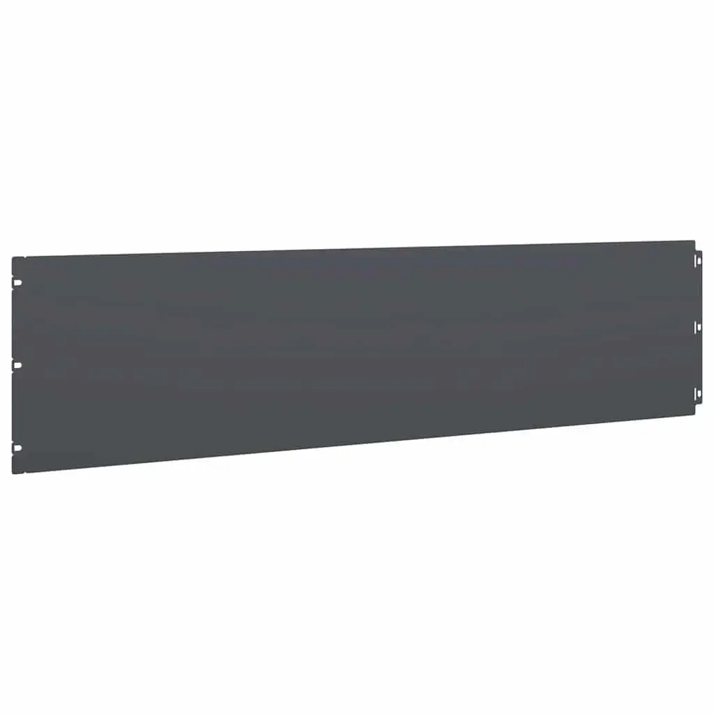 Lawn Edging 20 Pieces Garden Border Anthracite Cold-Rolled Steel Landscape Yard