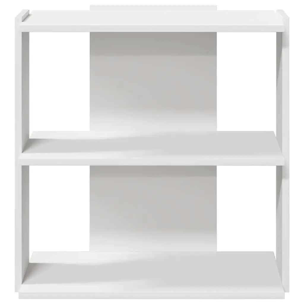 3 Tier Bookcase Engineered Wood White Storage Unit 60x30x60cm Display Organizer