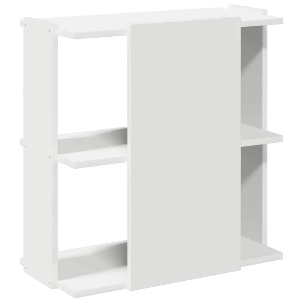 3 Tier Bookcase Engineered Wood White Storage Unit 60x30x60cm Display Organizer