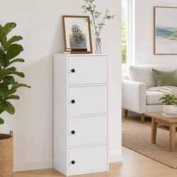 Functional White Bookcase for Every Room 40x24x102cm