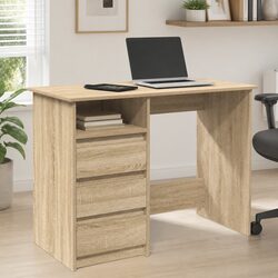 Writing Desk Study Table Home Office Furniture Sonoma Oak Engineered Wood
