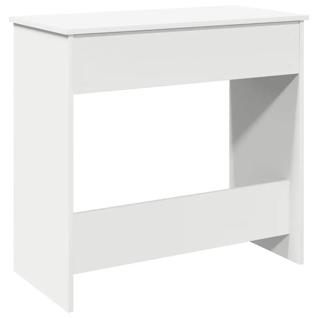 White Engineered Wood Writing Desk 80x40x75cm Spacious Tabletop for Home Office or Study
