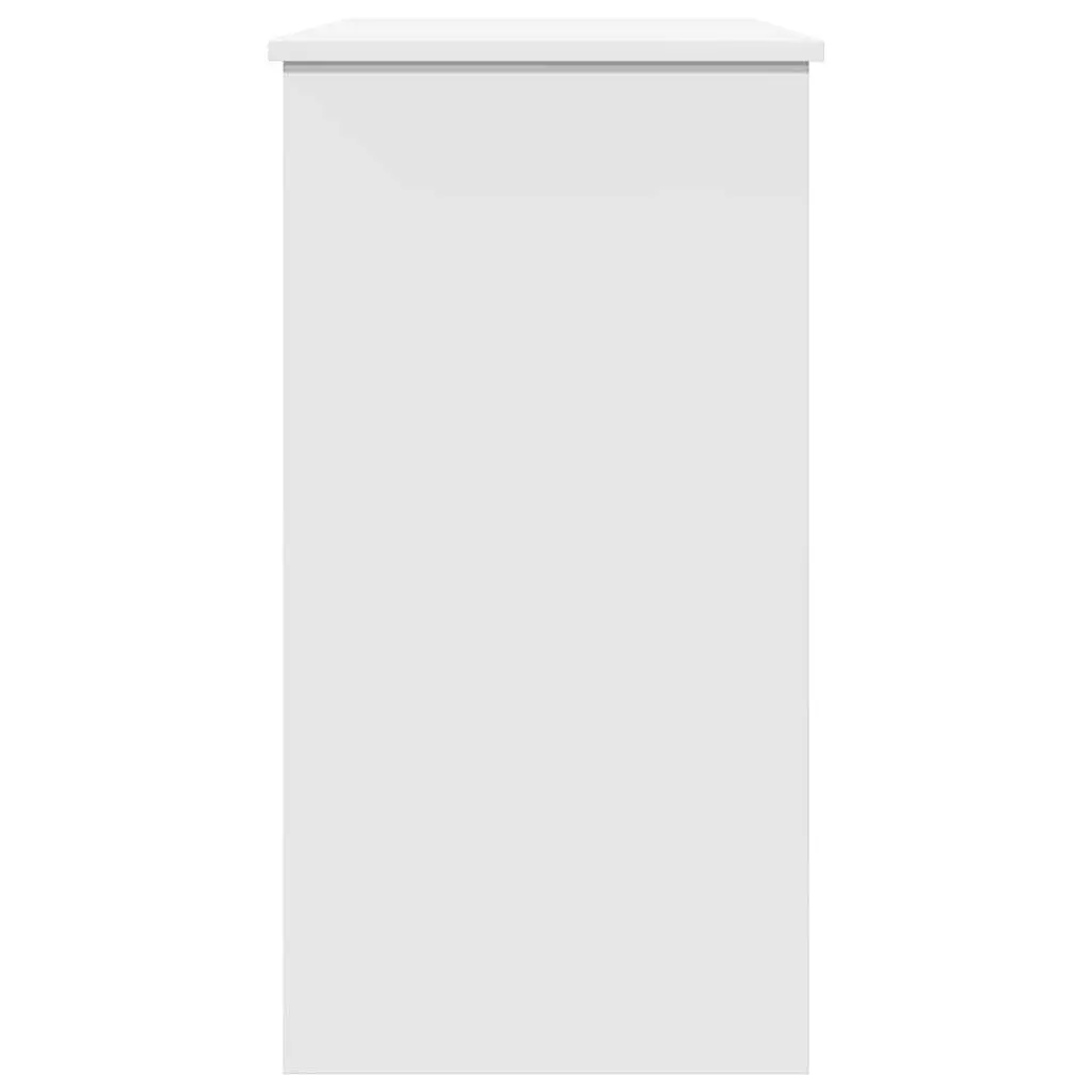 White Engineered Wood Writing Desk 80x40x75cm Spacious Tabletop for Home Office or Study