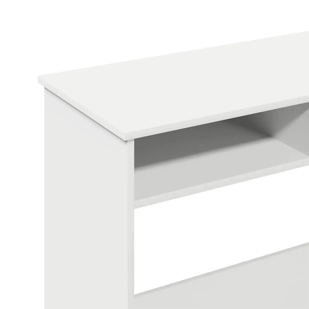White Engineered Wood Writing Desk 80x40x75cm Spacious Tabletop for Home Office or Study