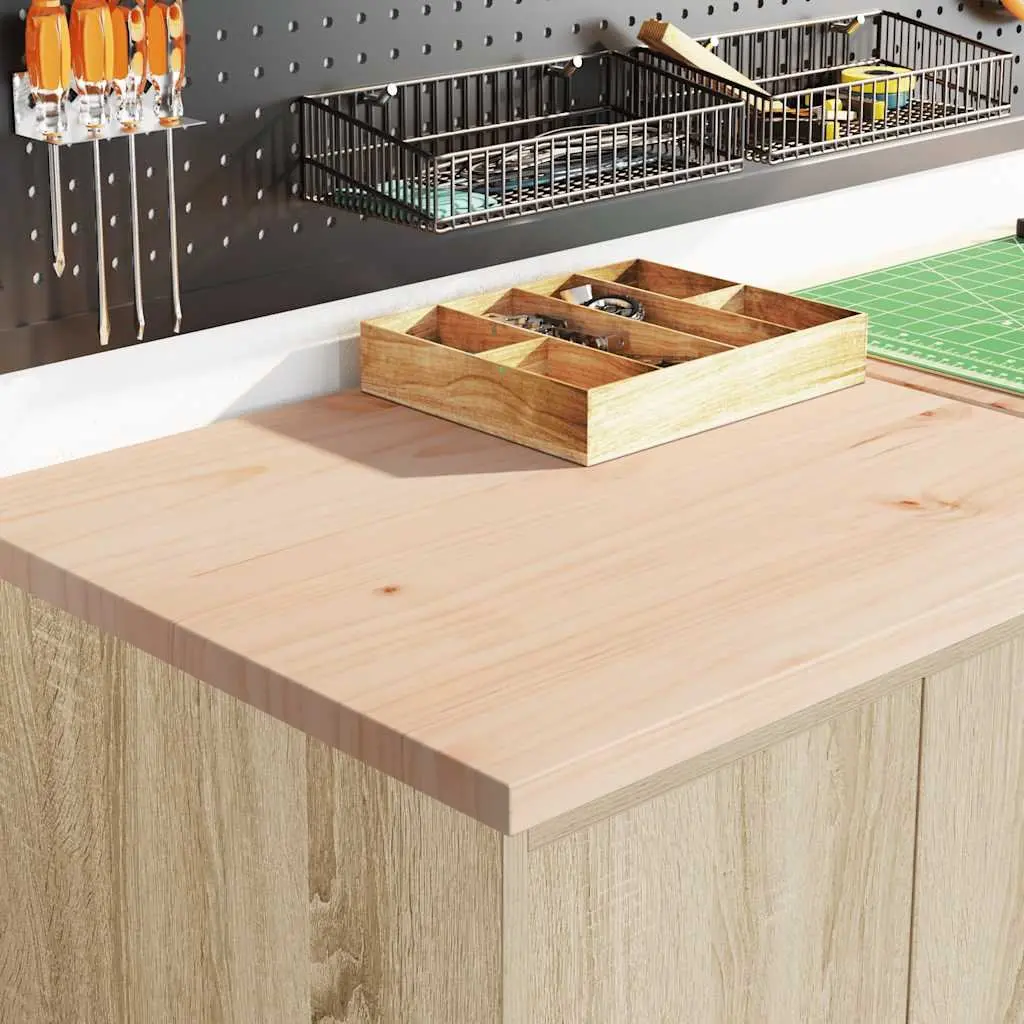 Garage Tool Storage Cabinet Brown Pinewood Sonoma Oak 60x51x85cm with Two Compartments and Wooden Worktop for Workshop Organization