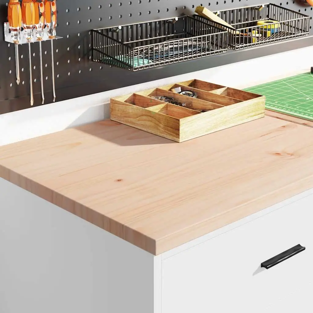 Garage Storage Cabinet Pine Wood 60x51x85cm White Tool Cabinet 4 Drawers