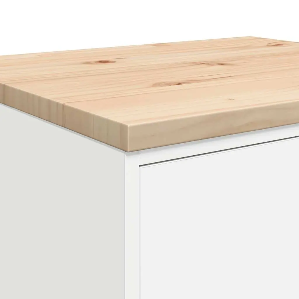 Garage Storage Cabinet Pine Wood 60x51x85cm White Tool Cabinet 4 Drawers