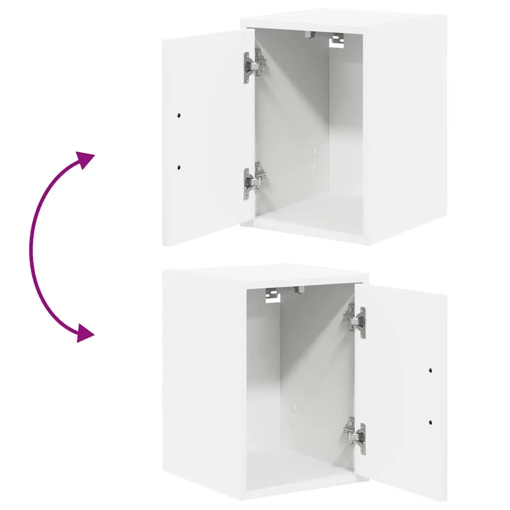 Wall-mounted Cabinet Engineered Wood White Storage Cupboard Tool Organiser