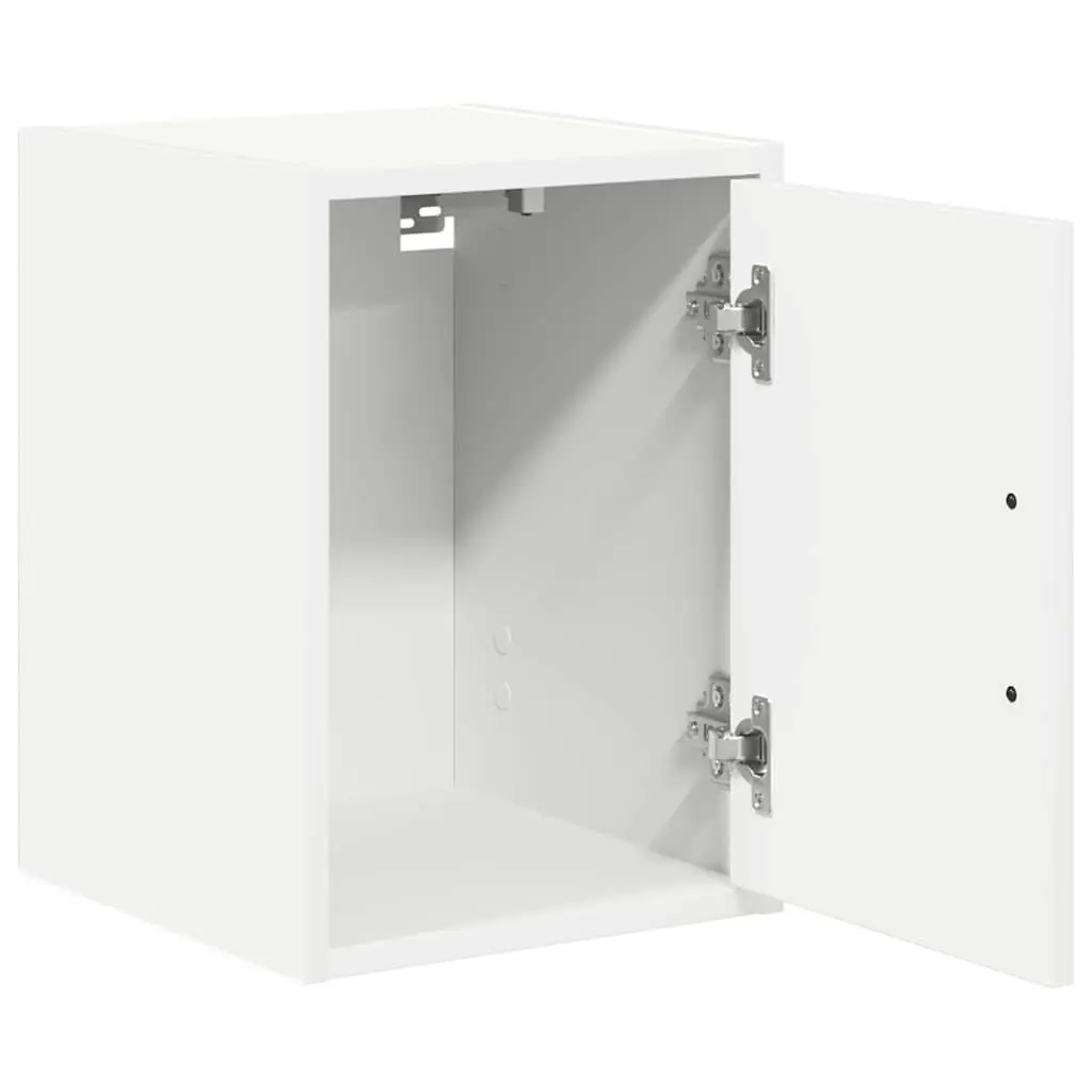 Wall-mounted Cabinet Engineered Wood White Storage Cupboard Tool Organiser