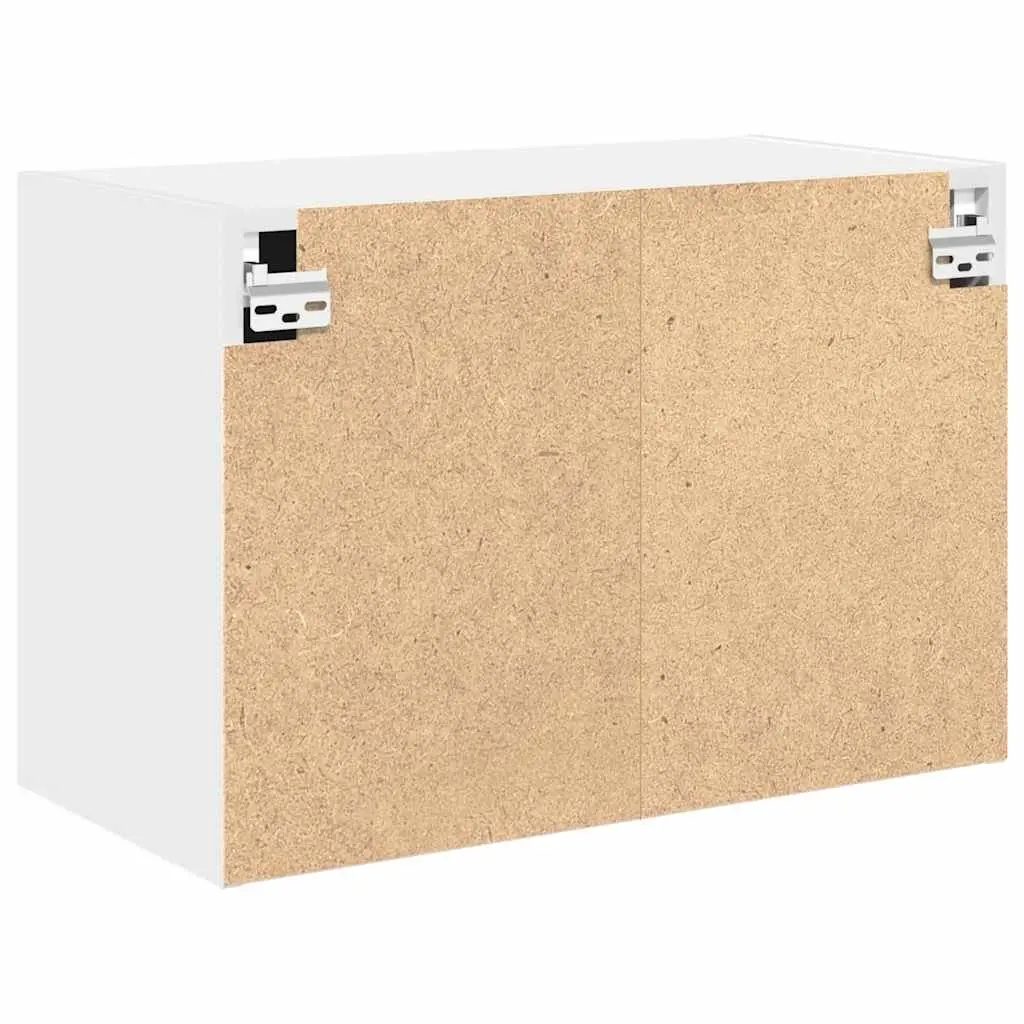 Garage Wall Cabinet Engineered Wood White Storage Cupboard