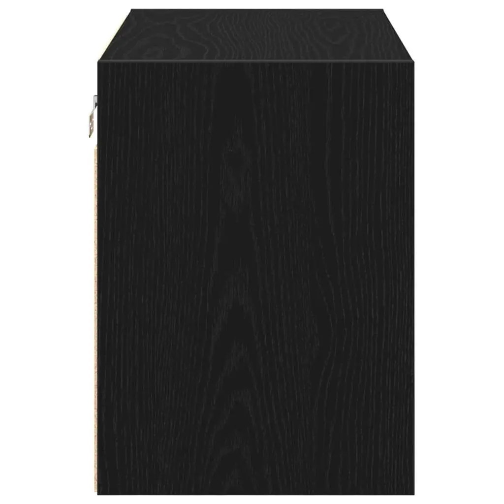 Garage Wall Cabinets Engineered Wood 2 pcs Black Storage Cabinet