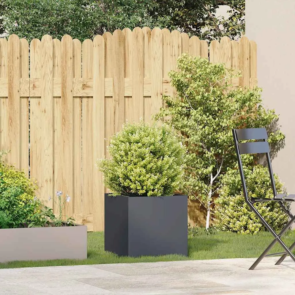 Cold-rolled Steel Planter Box Anthracite 40x40x40 cm Raised Garden Bed Outdoor