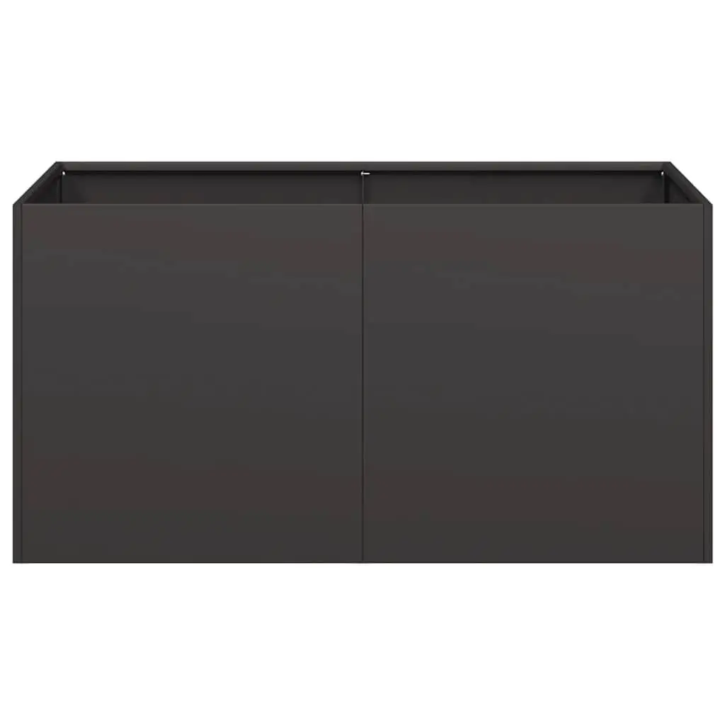 Raised Garden Bed Cold-Rolled Steel Planter 80x40x40cm Black Outdoor Décor