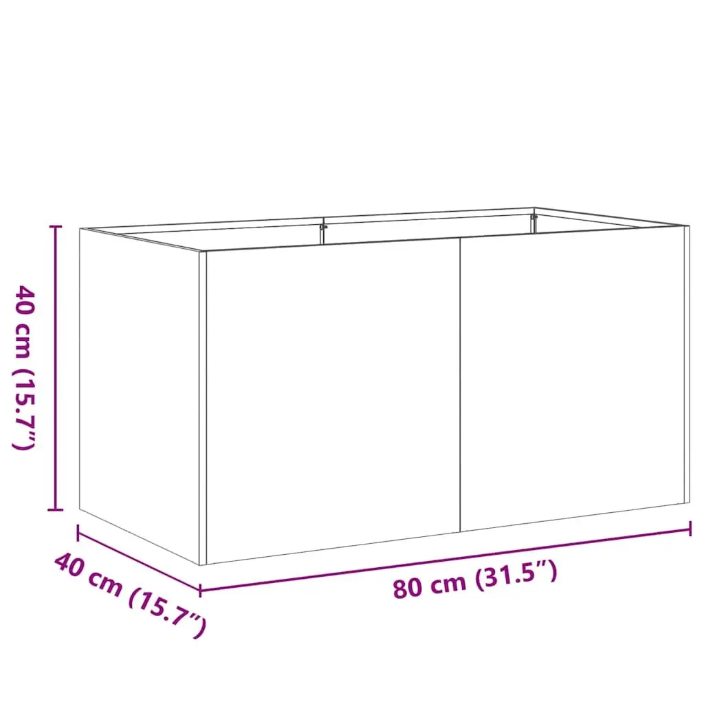 Raised Garden Planter Box for Outdoor Use 80x40x40cm