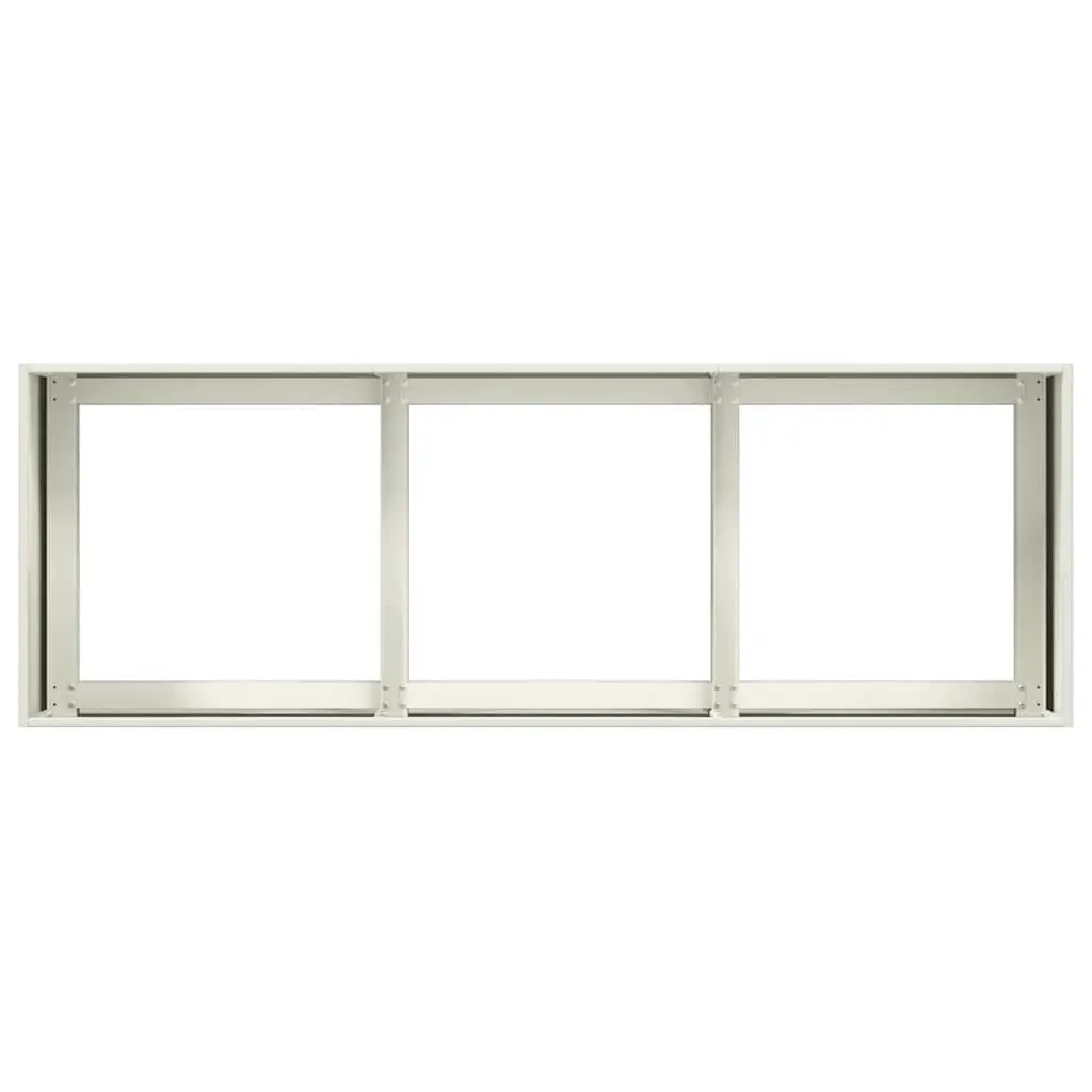 Planter Raised Bed Cold-rolled Steel Garden Outdoor 120x40x40cm White