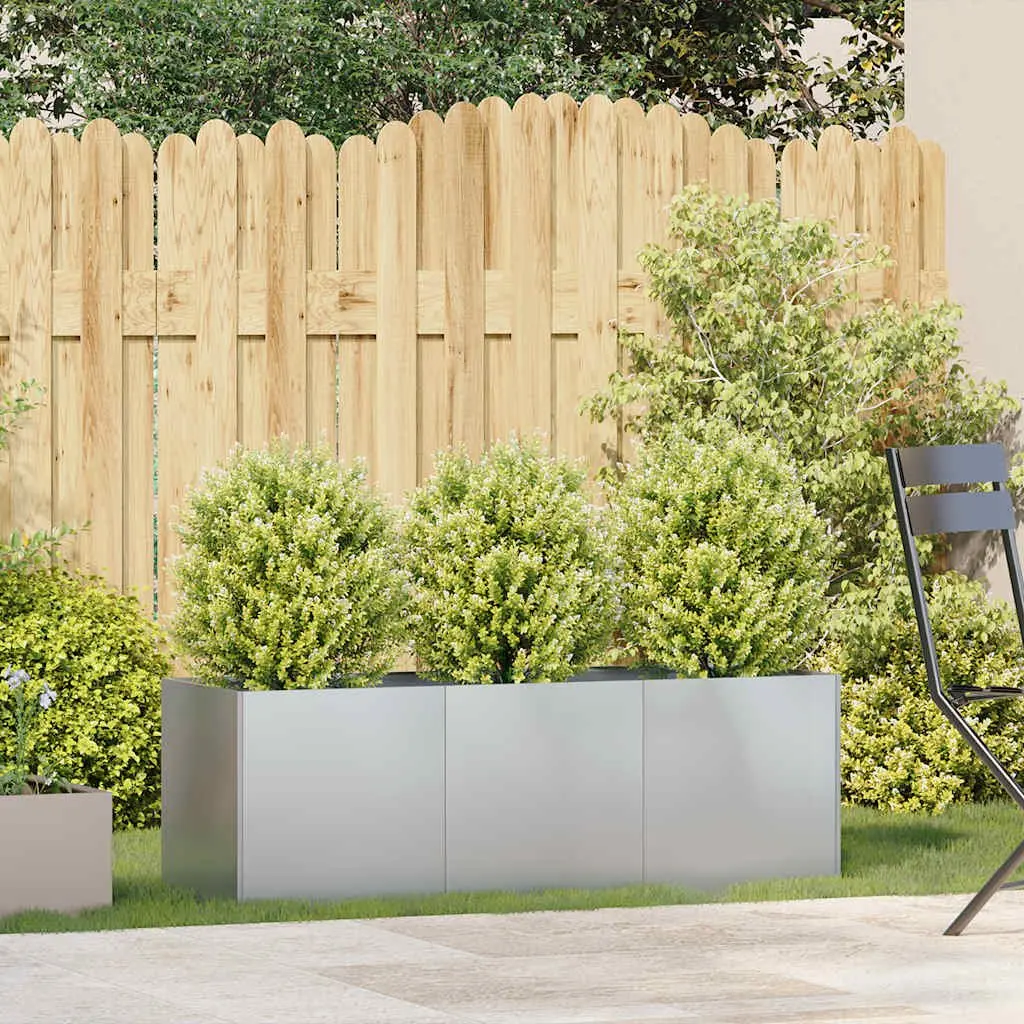 Galvanised Steel Planter Raised Garden Bed Outdoor Patio Flower Box Large