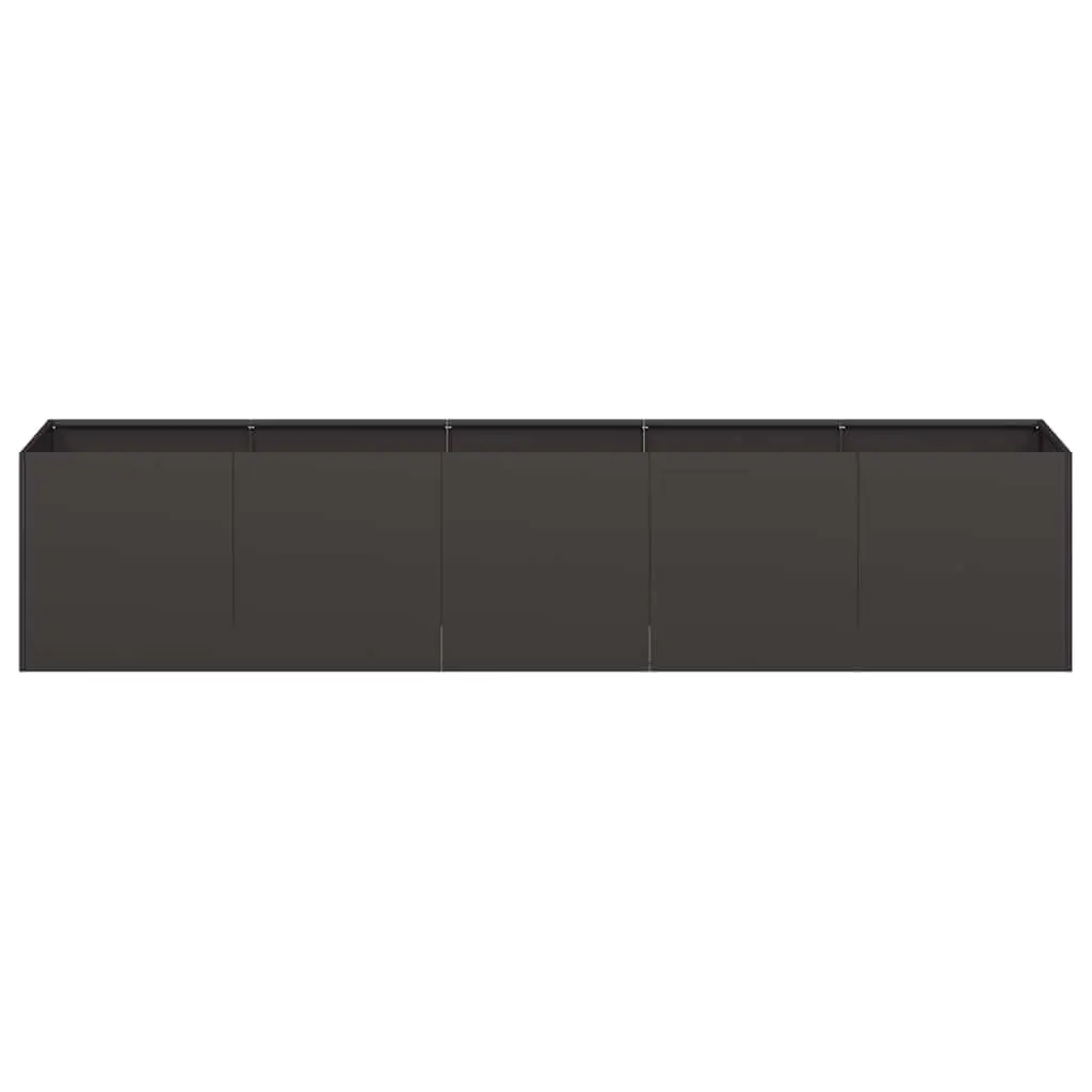 Planter Cold-Rolled Steel 200x40x40 cm Black Raised Garden Bed Outdoor