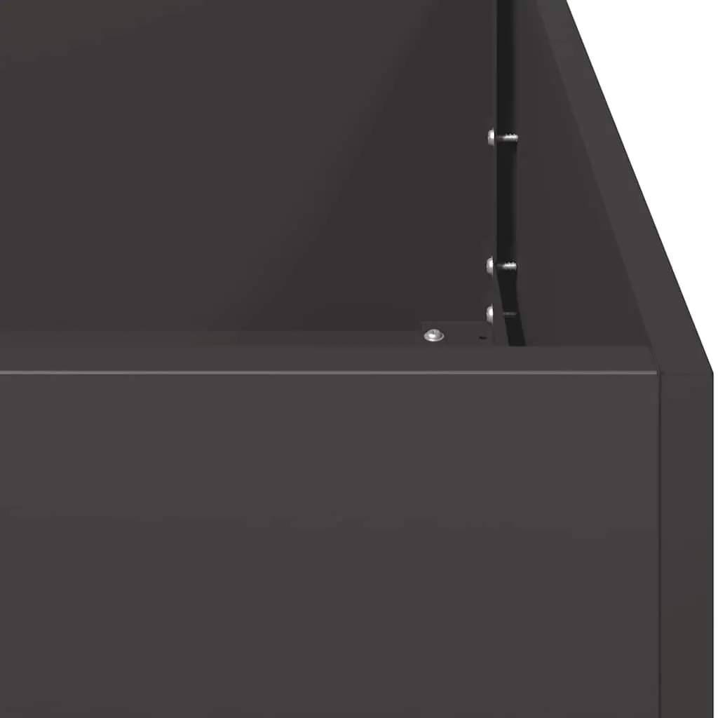Planter Cold-Rolled Steel 200x40x40 cm Black Raised Garden Bed Outdoor