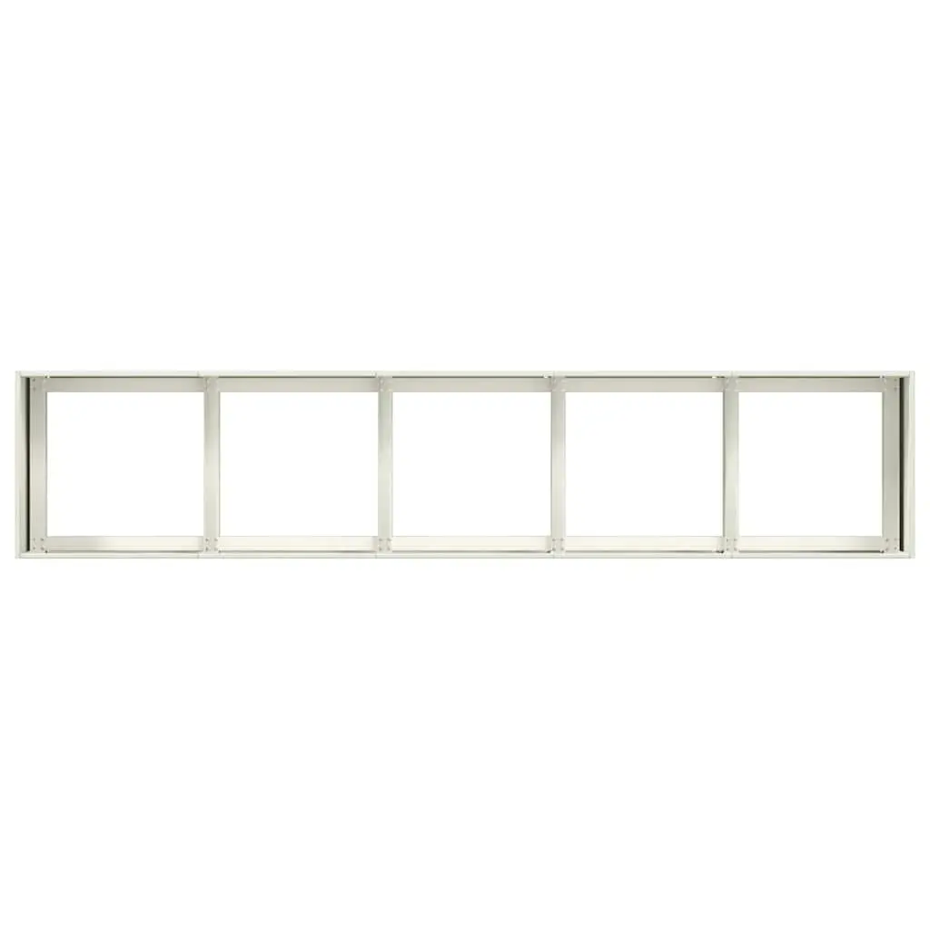 Raised Garden Planter Box White 200x40x40 cm Cold-Rolled Steel Outdoor Flower