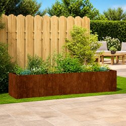 Practical Weathering Steel Planter for Your Garden