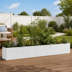 Practical Galvanised Steel Planter for Home Gardening