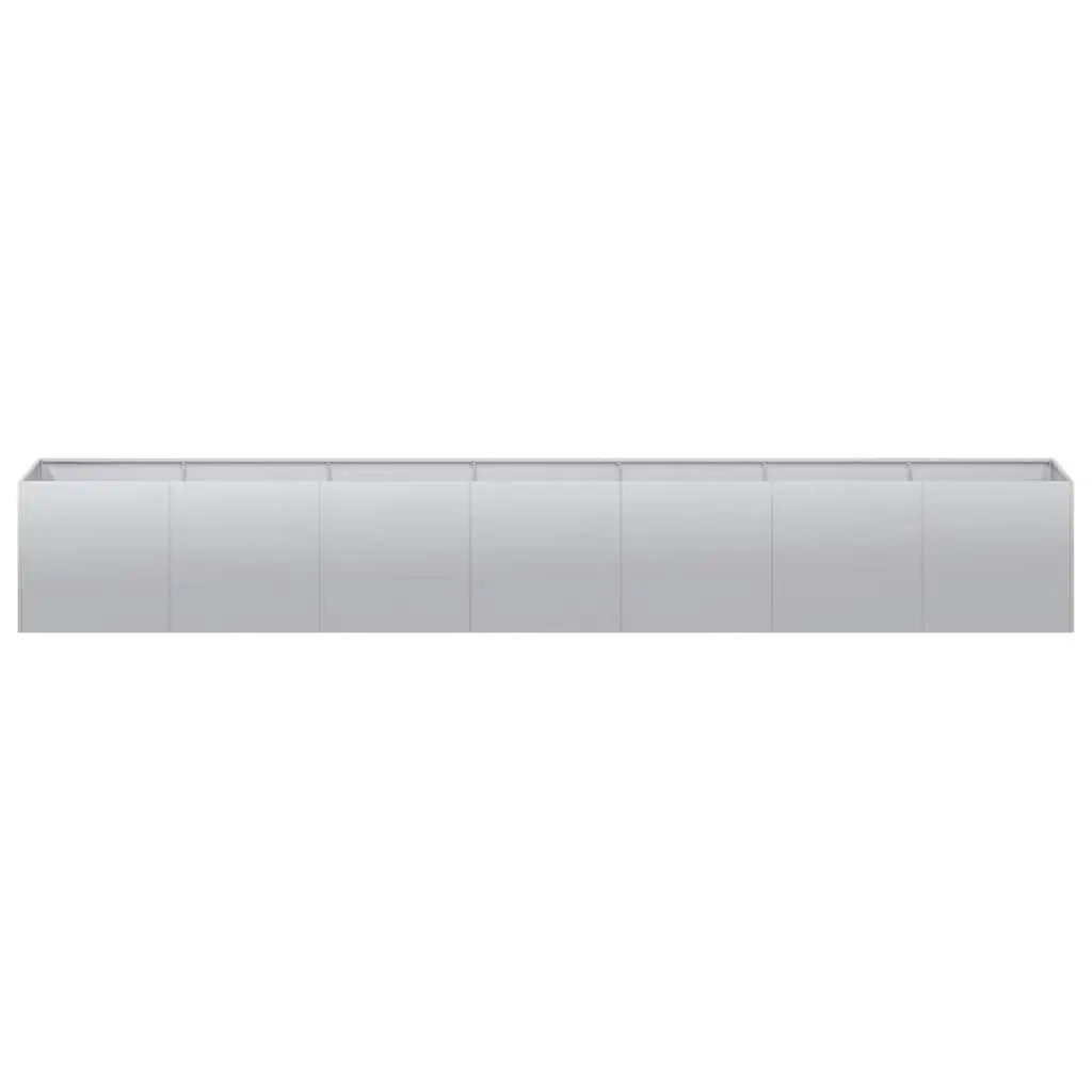 Raised Garden Bed Planter Galvanised Steel 280x40x40cm Silver Outdoor Flower Box