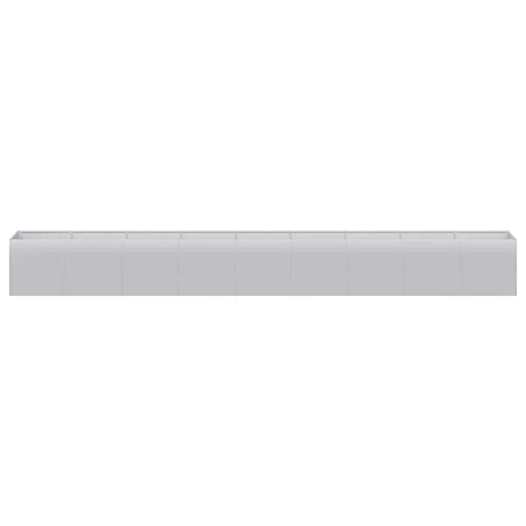 Raised Garden Bed Planter Silver Galvanised Steel 360cm Outdoor Patio Flower Box