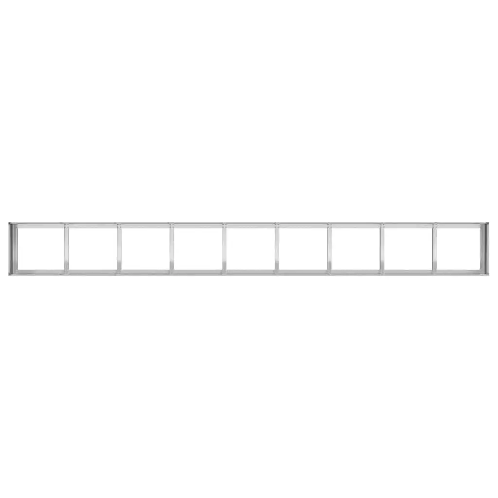 Raised Garden Bed Planter Silver Galvanised Steel 360cm Outdoor Patio Flower Box