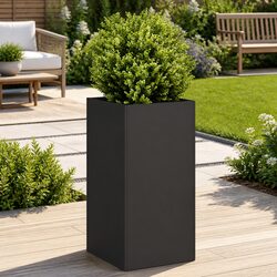 Practical Black Planter Box for Home Gardening Needs