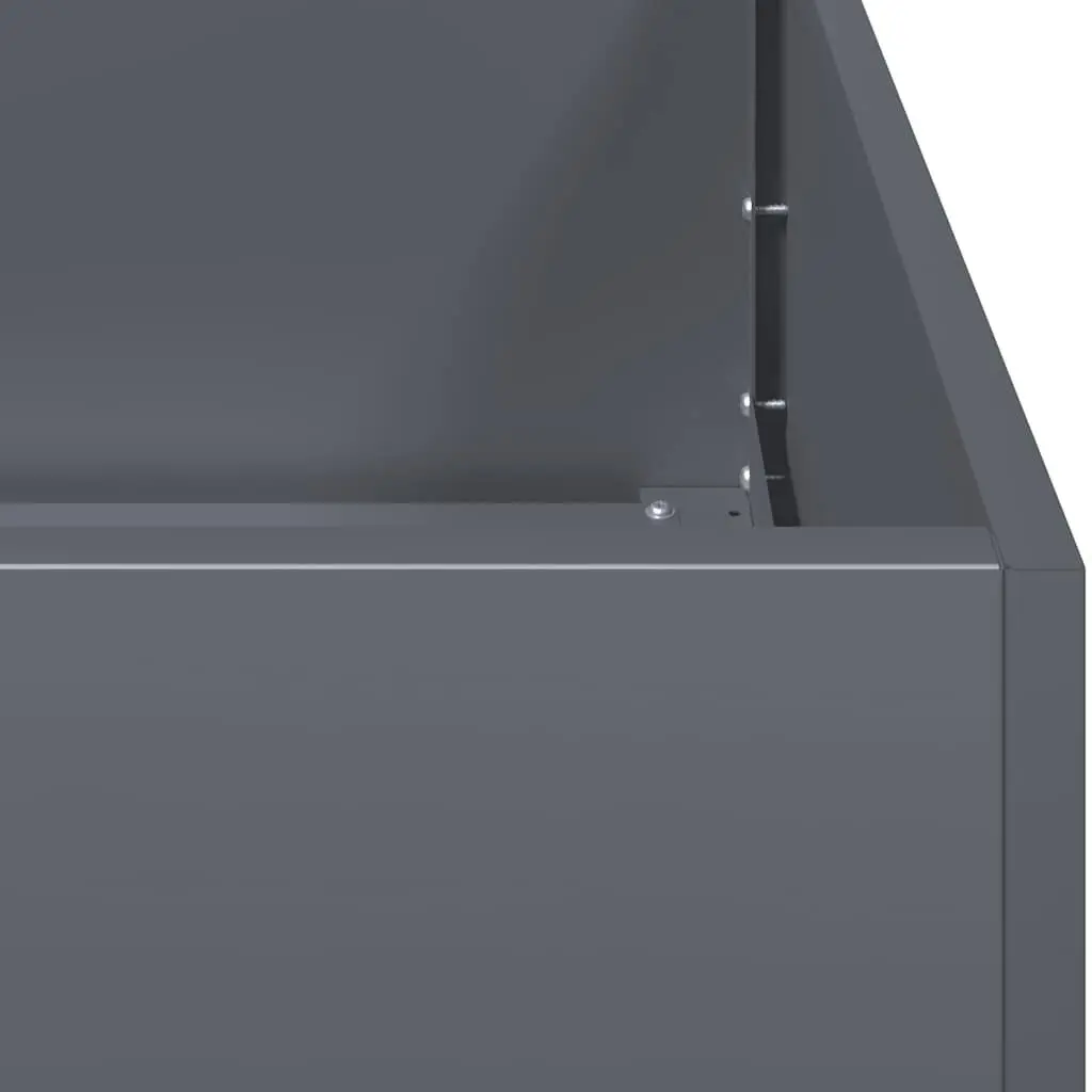 Raised Planter Box Cold-Rolled Steel 40x40x80cm Anthracite Outdoor Garden