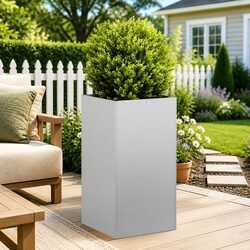Versatile 40x40x80 cm Galvanised Steel Planter for Your Garden
