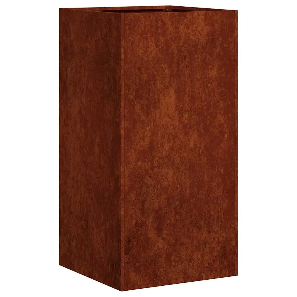 Weathering Steel Planter Box 40x40x80 cm Raised Garden Bed Outdoor Patio Flowers