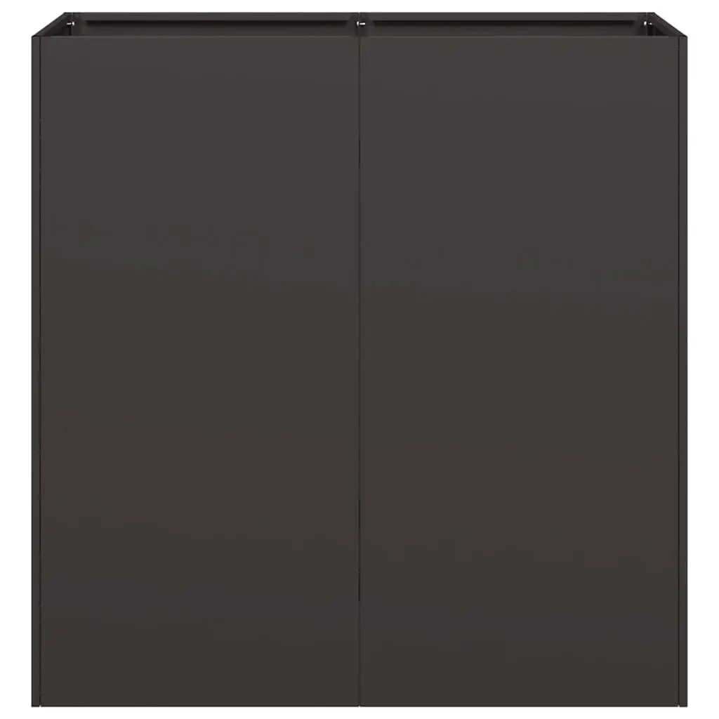 Raised Planter Cold-rolled Steel 80x40x80cm Black Outdoor Flower Bed Box