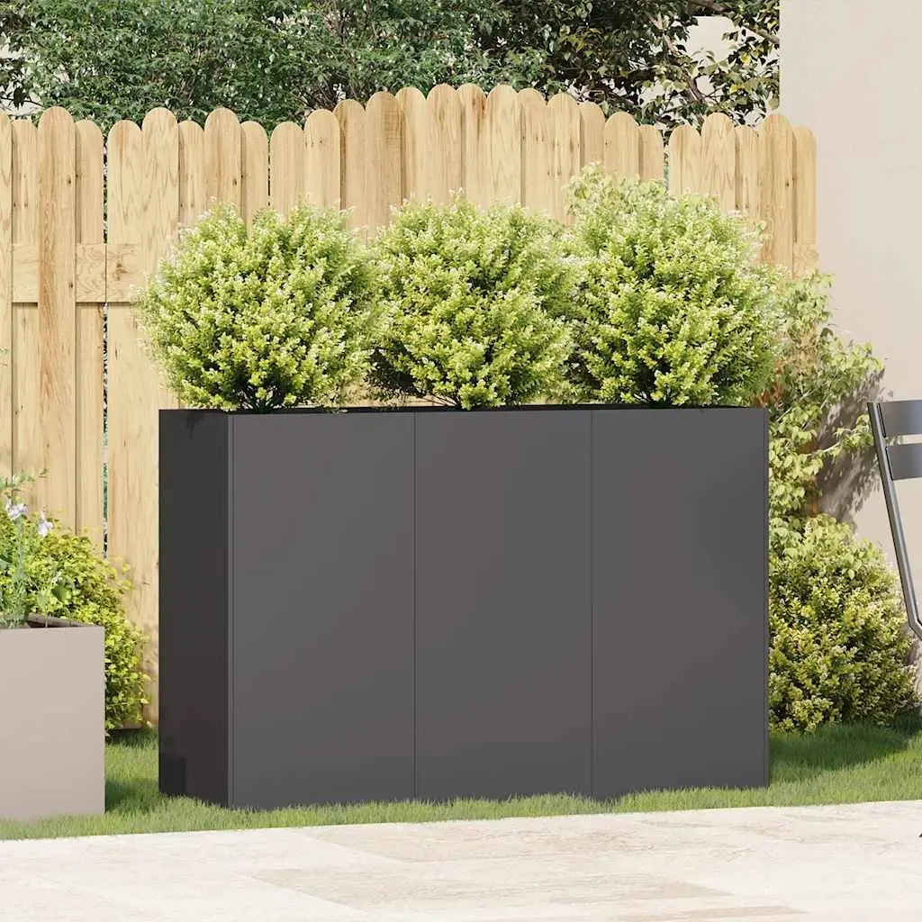 Raised Planter Box Cold-Rolled Steel Deep Large Black