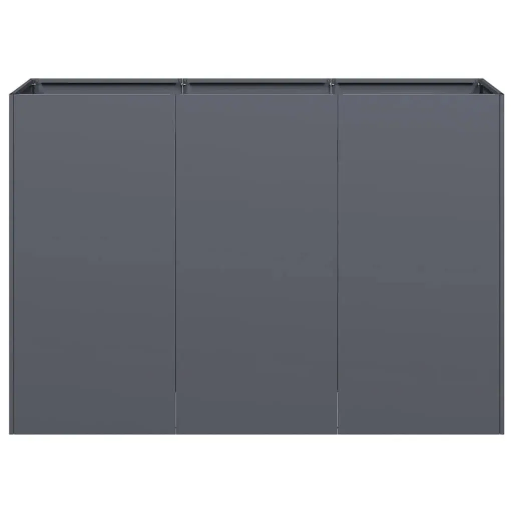 Raised Planter Box Cold-Rolled Steel Outdoor 120x40x80cm Anthracite